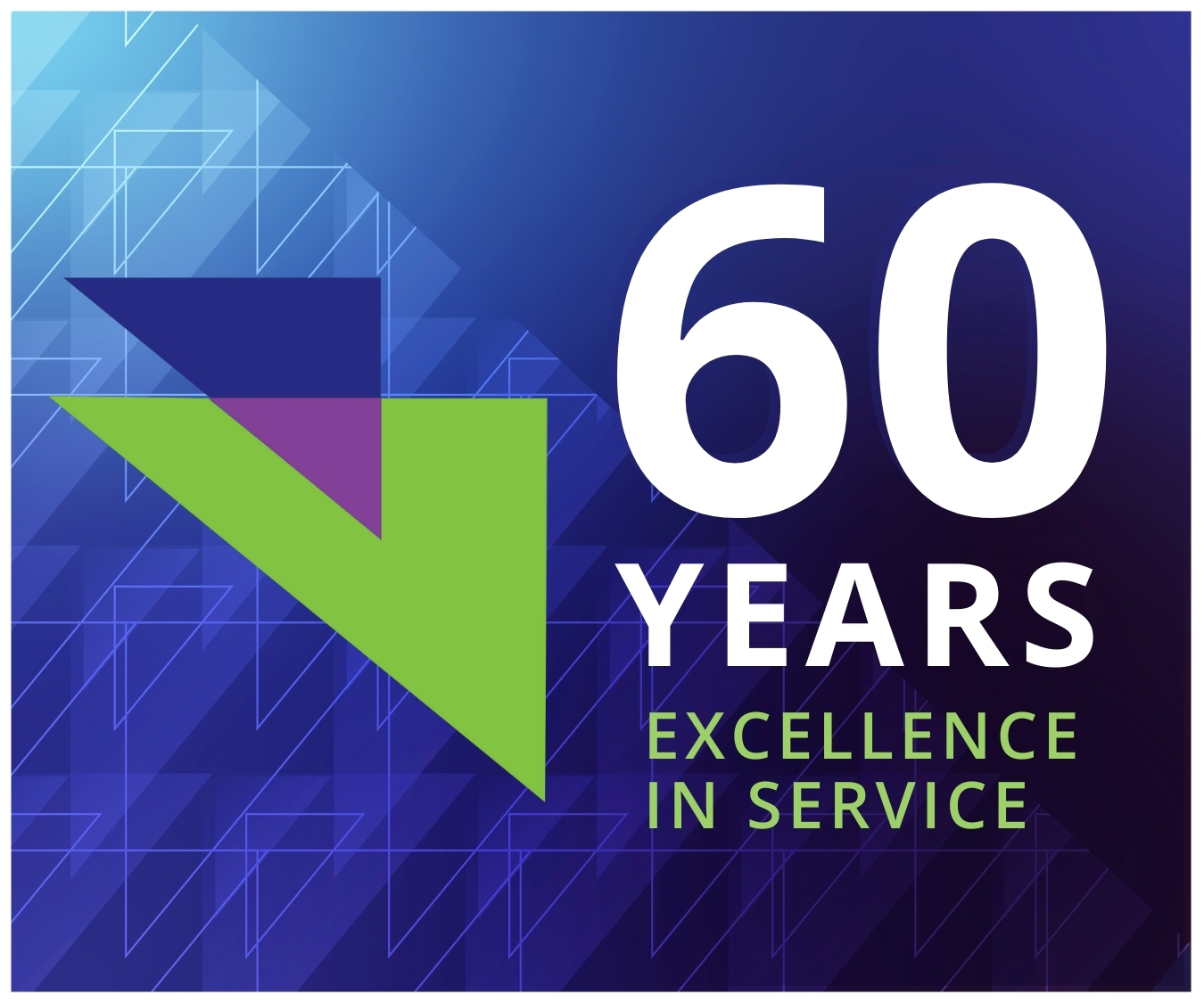 Blue, green, and white image showcasing the Continental logo, symbolizing their 60 years of excellence in service, specializing in financial solutions.